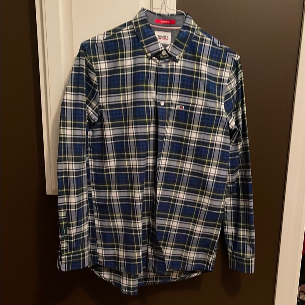 Tommy Hilfiger Men's Blue Plaid Shirt